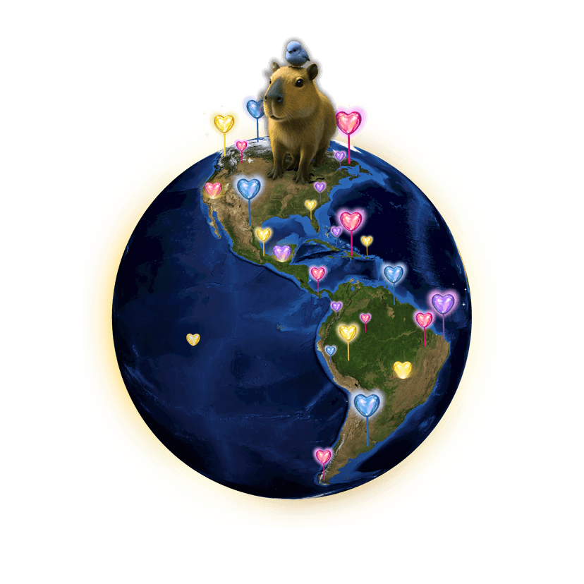 Ta the Capybara and Bobay the Blue Jay